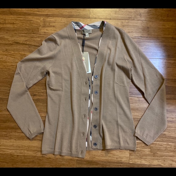 Burberry wool Cardigan With Decorative Inserts size M - Picture 2 of 5
